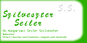 szilveszter seiler business card